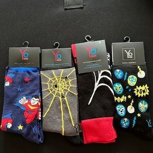 4 men’s dress socks - yo Sox - 7-12
